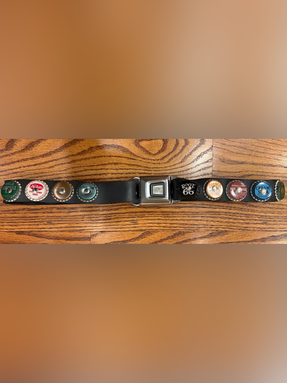 Little Earth Y2K Vintage Bottle Cap Rubber Belt with Car Seat Buckle